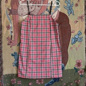 Pink plaid Urban Outfitters skater dress